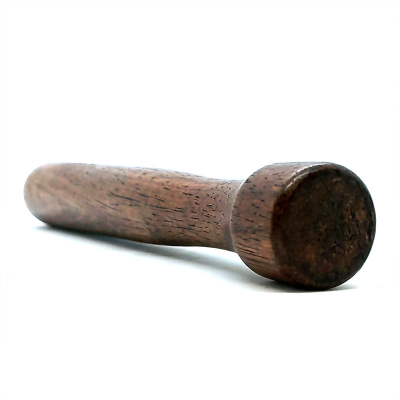 Flat Head Muddler - Walnut Stained Wood - 8 inch