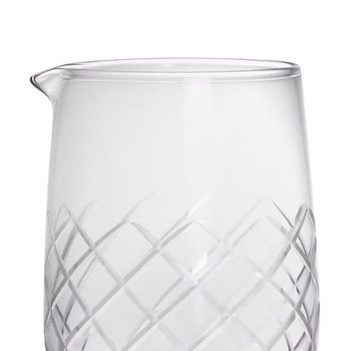 BarConic® Stemmed Diamond Pattern Mixing Glass - 30 ounce