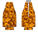 Zipper Style Bottle Coozie - Camo Blaze