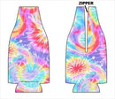 Zipper Style Bottle Coozie -Tie Dye Layout